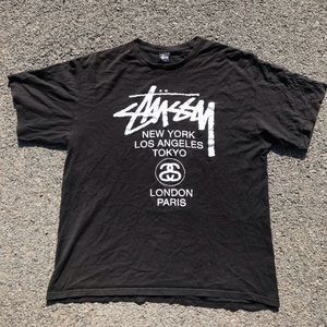 Vintage 90s Stussy World Tour Shirt